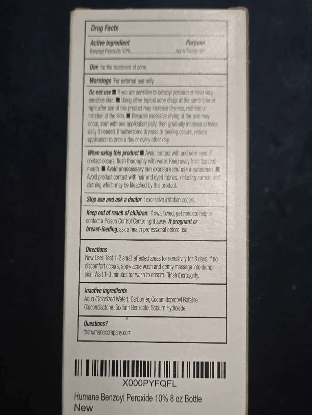 Maximum-Strength Acne Wash 10% Benzoyl Peroxide